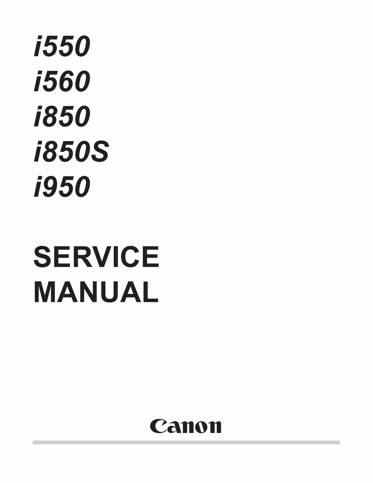 Canon PIXUS i560 i850S Service Manual-1